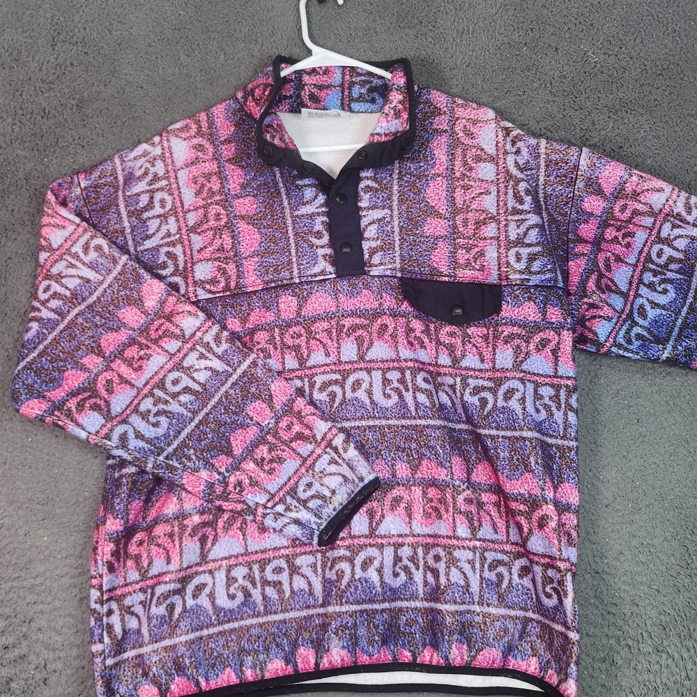 Vintage Fahrenheit Sweatshirt Mens XL Multicolor Fleece Pullover Geometric 90s